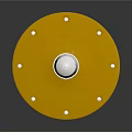 Yellow Industrial Base With Transparent Cover Metal Rod And Holes Design