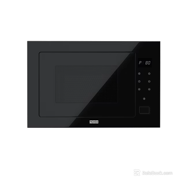 Modern Black Microwave Oven With Digital Control Panel For Kitchen Use 3d model 