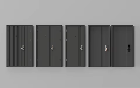 Modern security door 3d model