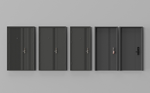 Modern security door 3d model