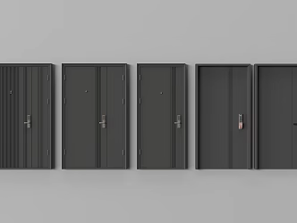 Modern security door 3d model
