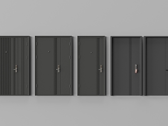 Modern security door 3d model