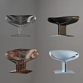 Modern Leisure Chairs Featuring Sleek Curves Metal Bases And Various Color Options