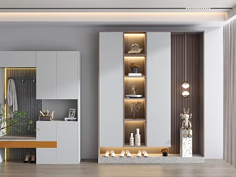 Modern Shoe Cabinet Modern Entrance Cabinet 3d model