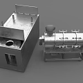 Dual Metal Industrial Equipment With Mechanical Structure Pipes Openings And Stand