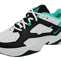 Nike Chunky Sole Sneakers With Black White And Turquoise Color Design And Logo