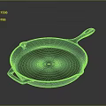 Stainless Steel Frying Pan With Long Handle And Side Grips For Home Cooking