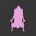 Elegant Classical Sofa Stool With Golden Carved Decoration And Light Colored Cushion