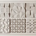 Wainscoting Panel Designs With Various Geometric Patterns And Textured Surfaces 3d model