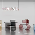 Modern Transparent Acrylic Accent Chairs With Colorful Contemporary Design And Sleek Lines