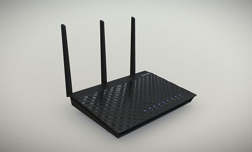 modern router asus dual band wireless 3d model