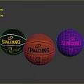 Spalding NBA Basketballs with Black Orange Purple Colors and Logo Design