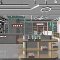 Modern Clothing Store Interior Design With Display Racks Tables And Green Plants