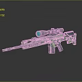 Green Black Tactical Sniper Rifle With Scope Metallic Finish On Dark Display Surface