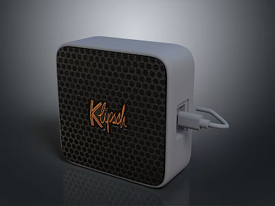 Klipsch Portable Electronic Speaker With Square Honeycomb Design And Wired Connection 3d model