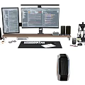 Computer host alien computer mobile phone stationery keyboard vertical screen computer mobile phone bracket 3d model