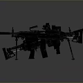 Heavy Duty Military Tactical Machine Gun With Scope And Mounted Stand