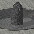 Stone landscape stone courtyard stone slice stone black mountain stone set stone solitary peak stone 3d model