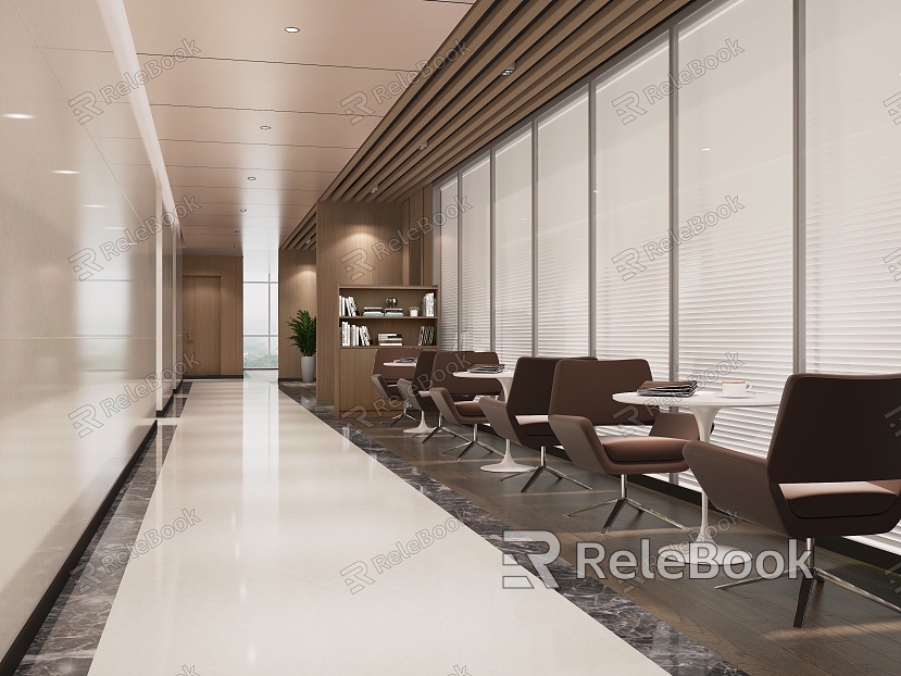 Modern Away Office Corridor Corridor Lounge Area model