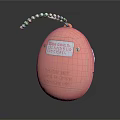 Pink Egg Shaped Everyday Electrical Device Official Product Made In Japan 1987 With Chain
