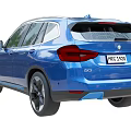 Blue BMW Electric SUV With Modern Front Design And Sleek Body Lines