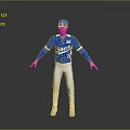 Man Wearing Blue Royals Baseball Uniform with Cap Number 11 White Pants and Shoes