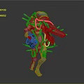 Vibrant Sci Fi Fantasy Creature With Mechanical Appendages And Sharp Teeth