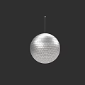 Artistic Silver Reflective Sphere Sculpture Carving With Tile Design Hanging Decor