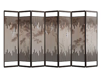 New Chinese-style screen partition 3d model