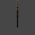 Vintage Submachine Gun With Wooden Stock And Metal Components Detailed Design Isolated On Dark Background