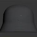 White Military Helmet With Worn Texture Rusted Edge And Bullet Hole