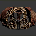 Sleeveless Zebra Pattern Vest And Red Cargo Shorts With Multiple Pockets For Daily Outfits