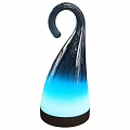 Modern Glass Table Lamp With Gradient Blue Design And Elegant Curved Shape