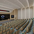 School 2023 Spring Semester Opening Ceremony Auditorium With Large Screen Podium And Seats