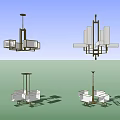 New Chinese Chandelier 3d model