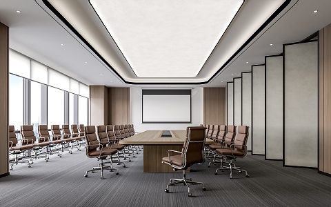 Modern Meeting Room Meeting Table and Chair 3d model