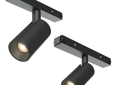 Modern Black Downlights And Spotlights For Home Interior Ceiling Lighting 3d model
