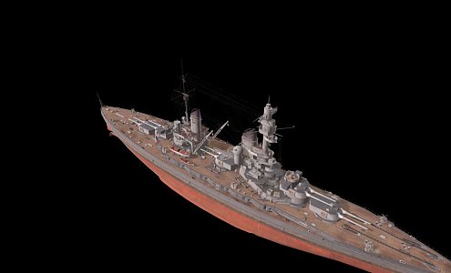 modern warship battleship destroyer 3d model