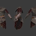 Medieval Armor Clothes With Chainmail Mesh Leather Sleeves And Studded Shoulders