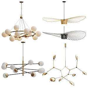 Minimalist chandelier series 3d model