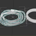 Green Flexible Hose And Silver Metal Coil In Coiled Form For Multiple Applications