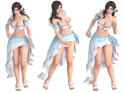 Woman with binding and dancing moves dancing woman beauty dancing woman 3d model