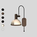 Modern Wall Lamp With Metal Shade Wooden Panel And Multiple Color Options Design