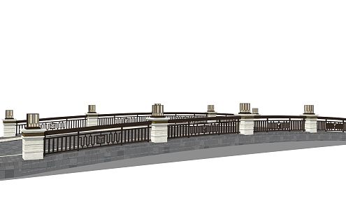 New Chinese-style Bridge Landscape Bridge 3d model