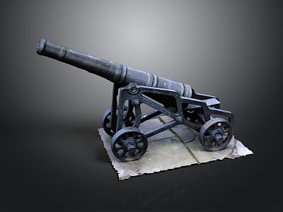 Artillery Gun Artillery Ship Gun Siege Gun Cannon Anti-aircraft Breaking Heavy Gun Heavy Gun 3d model