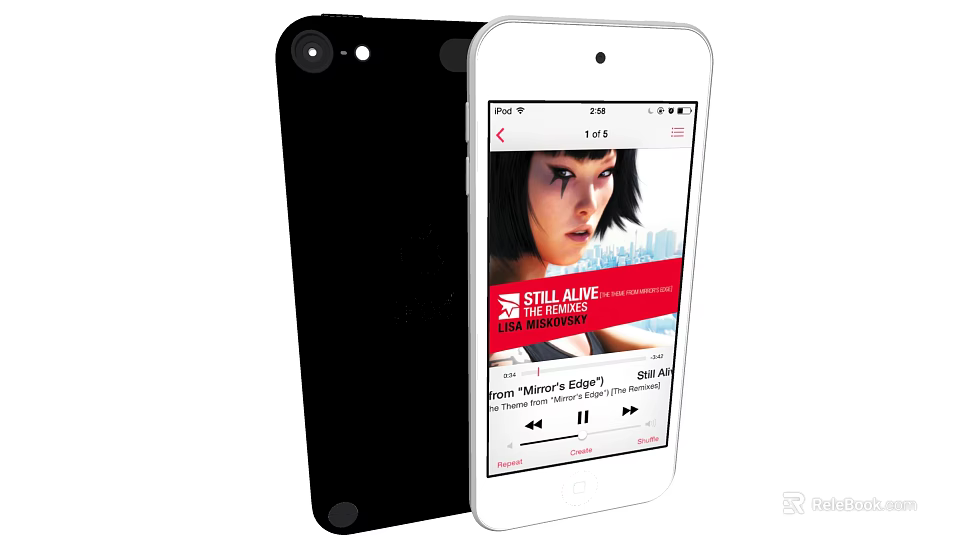 Smartphones Digital Devices With Music Player Interface Showing Song Title And Playback Controls 3d model 