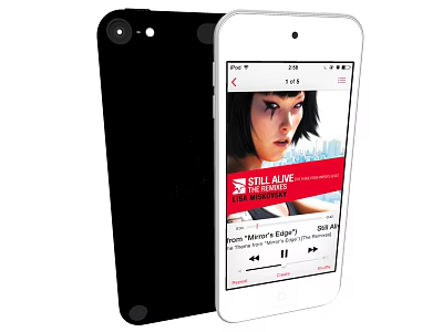 Smartphones Digital Devices With Music Player Interface Showing Song Title And Playback Controls 3d model