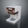 All Coffee White And Brown Coffee Machine With Control Panel And Drip Tray 3d model