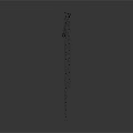 Black Metal Chain With Looped Top Hanging Simple Decorative Design