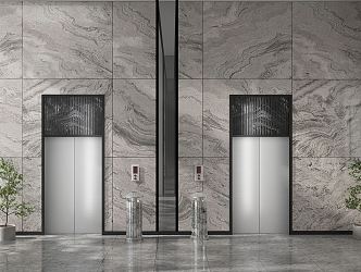 modern elevator door 3d model